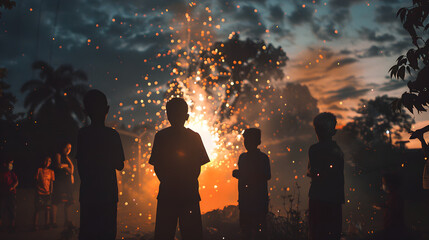 silhouette of people