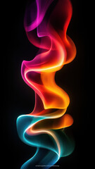 Colorful Minimalism on Black Background