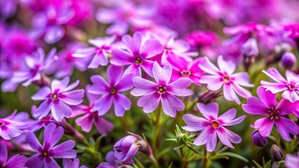 Obraz premium Densely growing Phlox subulata flowers in nature