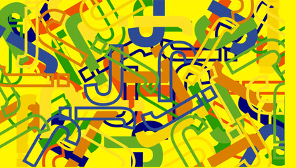 Abstract colorful alphabet letter J background