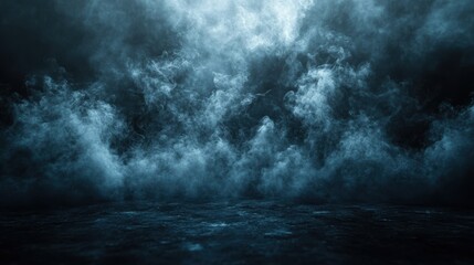 Fototapeta premium Abstract black smoke on black background minimalist design