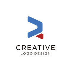 Stock Vector | Creative Logo in the Shape of the Letter R