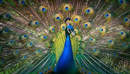 Obraz premium peacock with feathers out