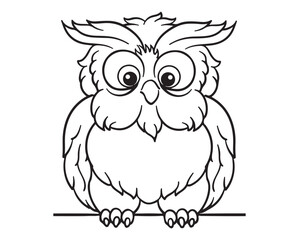 Owl Coloring Page for kids 027