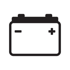 Car battery icon. Car accumulator icon. Auto battery symbol.