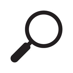 Magnifying glass icon, magnifier or loupe icon. Search icon.
