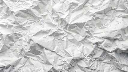 Fototapeta premium Crumpled white paper texture with soft fold and curve premium background for white wallpaper with depth of field