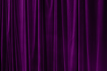 Purple curtain in theatre background