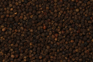 Background of black peppercorns