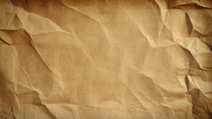 Obraz premium Textured crumpled brown paper background, perfect for creative projects and design.