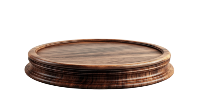Wooden display pedestal transparent background