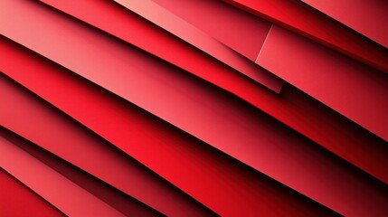 Obraz premium A vibrant arrangement of overlapping red paper sheets, showcasing a gradient of hues and textures.