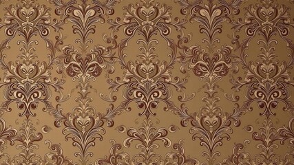 Elegant and intricate Seamless Damask wallpaper design perfect for interior decoration and background, Victorian, decorative