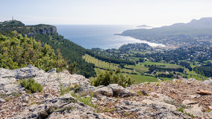 Cassis bay in mediterrean south of france