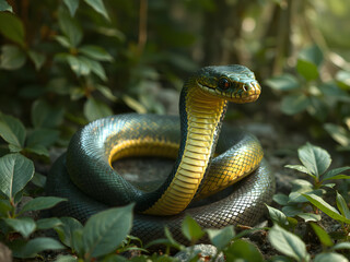 Fototapeta premium Snake Concept: The Mysterious and Intricate World of Serpents