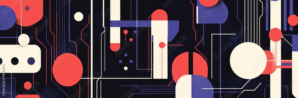 Poster a modern abstract graphic design banner pattern background web template featuring a futuristic scien