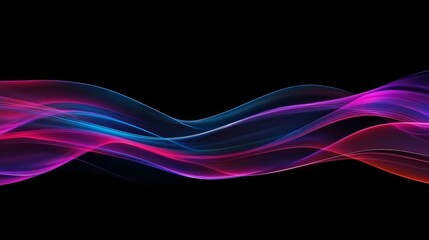 Obraz premium This is a 3D rendering of an abstract neon background with ascending pink and blue glowing lines. It is a fantastic wallpaper with colorful laser rays.