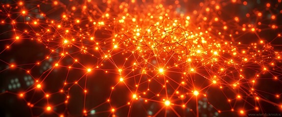 Obraz premium Glowing Circuit Web