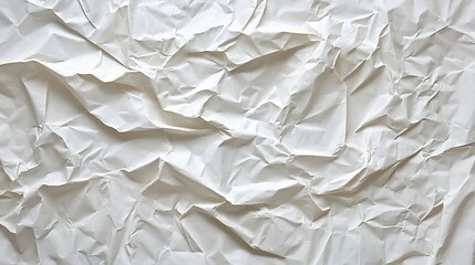 Obraz premium Crumpled white paper texture background.