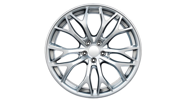 High-Performance Tire Rim Showcase Automotive Warehouse Product Display Indoor Close-Up View