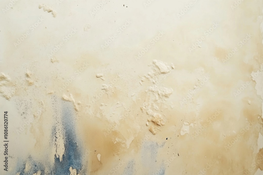 Poster Textured wall displays a blend of beige and blue, creating an artistic backdrop in an aged and rustic environment. Generative AI