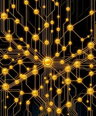 Golden Network: Art Deco Data Visualization