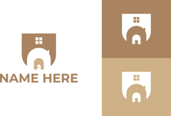 Letter U home logo design