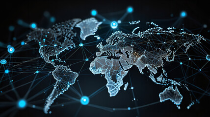 Fototapeta premium World Communication Business technology Networking