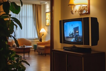 Retro Television in Living Room