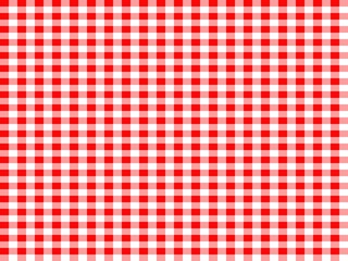red and white checkered picnic tablecloth