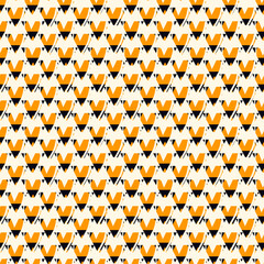 Paint brush chevrons ornament. Seamless pattern. Ethnic motif. Hand drawn curves wallpaper. Angle brackets backdrop. Folk background. Trendy digital paper. Tribal textile print. Vector work.