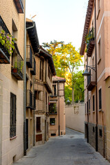 Calles de la ciudad de Segovia en Castilla y León, España