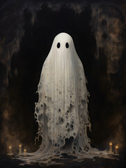Spooky halloween ghost