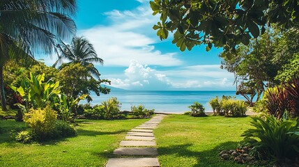 Obraz premium Tropical Beach Path