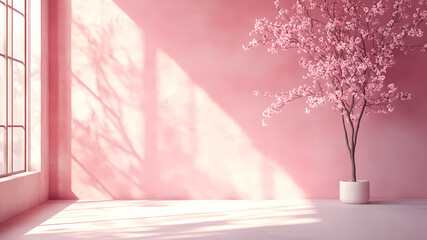 Cherry Blossom Banner Backdrop for Stunning Presentations. Add a touch of nature and elegance to your presentations with a cherry blossom banner backdrop. 