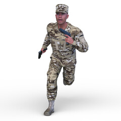 兵士　3DCGレンダリング
