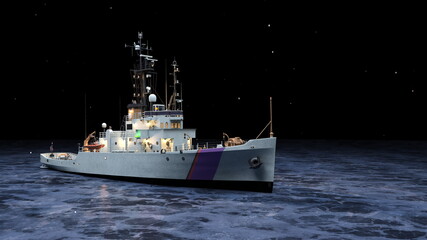 艦艇　3DCGレンダリング © tsuneomp