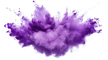 Purple explosion and smoke transparent background