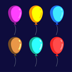 ballons vector design element icons