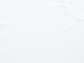 Crumpled white paper texture with folds and creases, blank, texture