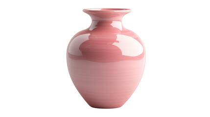 Pink ceramic vase transparent background
