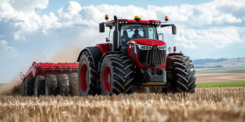 Obraz premium modern agricultural tractor