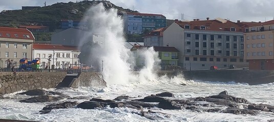 Temporal en Muxía, Galicia