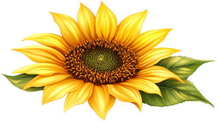 Naklejka premium Sunflower transparent background