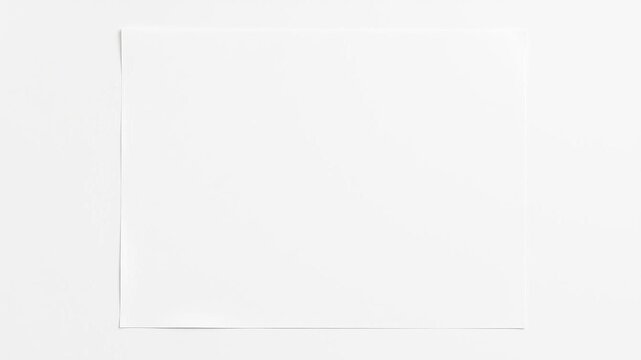 Smooth and pristine white paper surface ideal for backgrounds or textures, template, plain