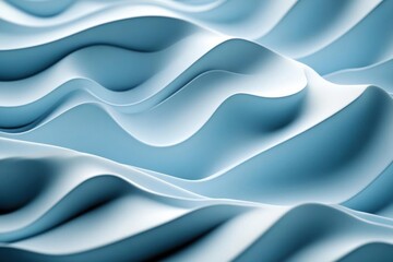 Obraz premium Abstract Blue Waves: A Study in Light and Shadow