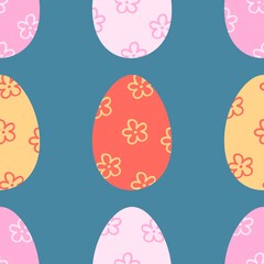 Easter seamless pattern with eggs for wallpaper and fabrics and textiles