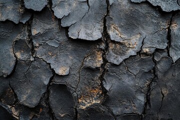 Dark Cracked Stone Texture Background