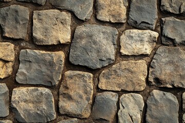 Close-up of a Rustic Stone Wall: Texture, Pattern, and Natural Beauty