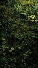 Obraz premium A Verdant Wall of Life: A Symphony of Green